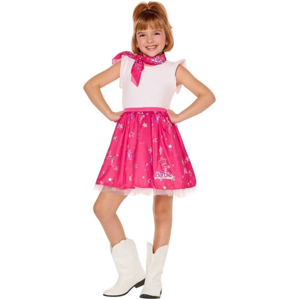 Girls BARBIE Western Tutu Skirt Costume Kit-Dress Up Size S/M L/XL Bandana NWT